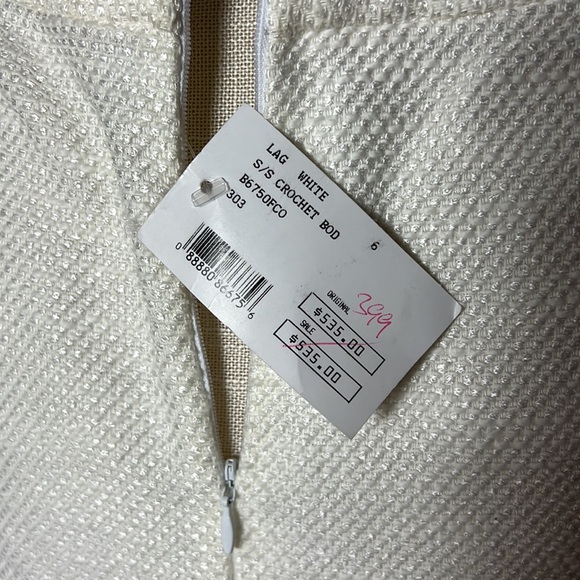 L’AGENCE from Intermix Short Sleeve Crochet Bodice Dress Size 6 NWT - Picture 10 of 11